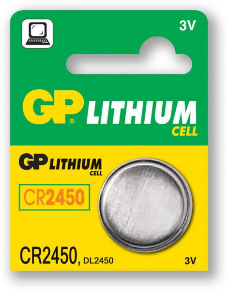 Obrázek produktu - Baterie TYP 2450, GP lithium